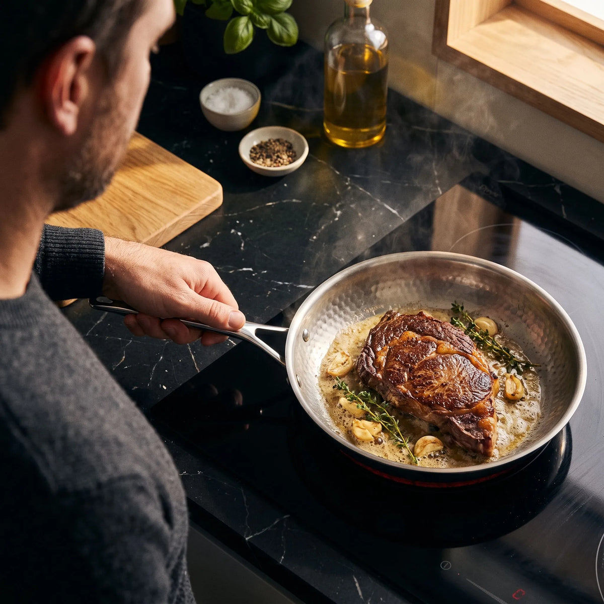 Hammered Titanium Pan